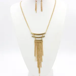 Bohemian Metal Tassel Necklace