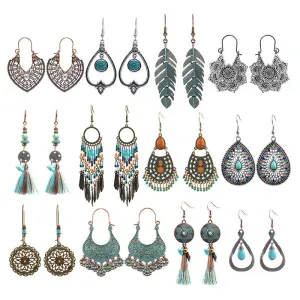 Bohemian Mizhu Tassel Vintage Earrings