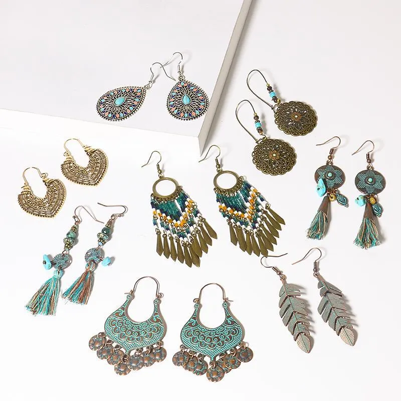 Bohemian Mizhu Tassel Vintage Earrings