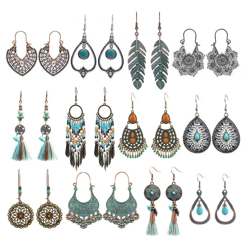 Bohemian Mizhu Tassel Vintage Earrings