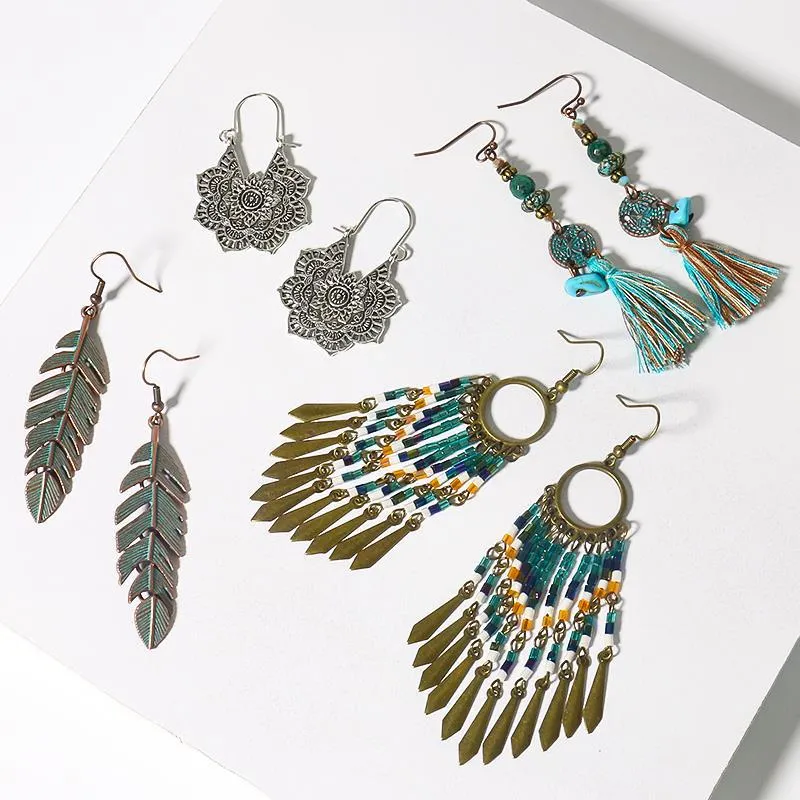 Bohemian Mizhu Tassel Vintage Earrings