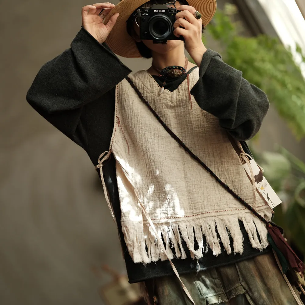 Boho Breeze Linen Blouse