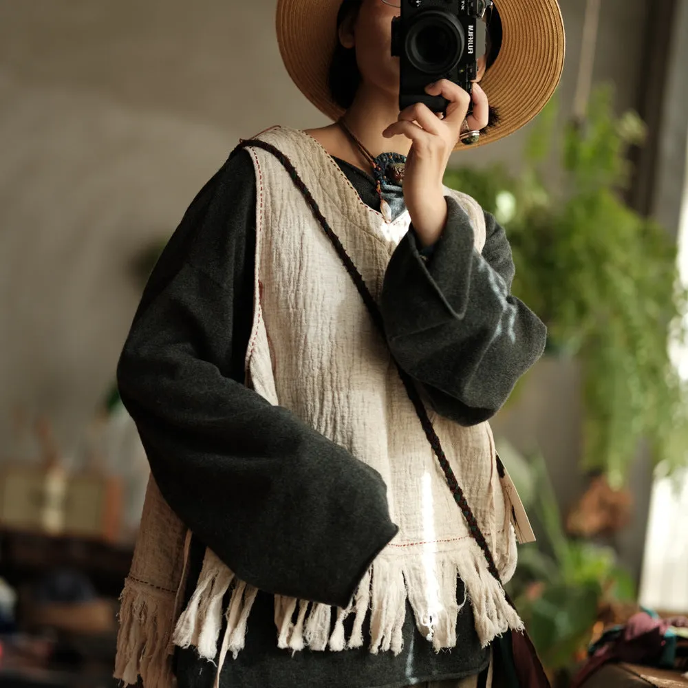 Boho Breeze Linen Blouse