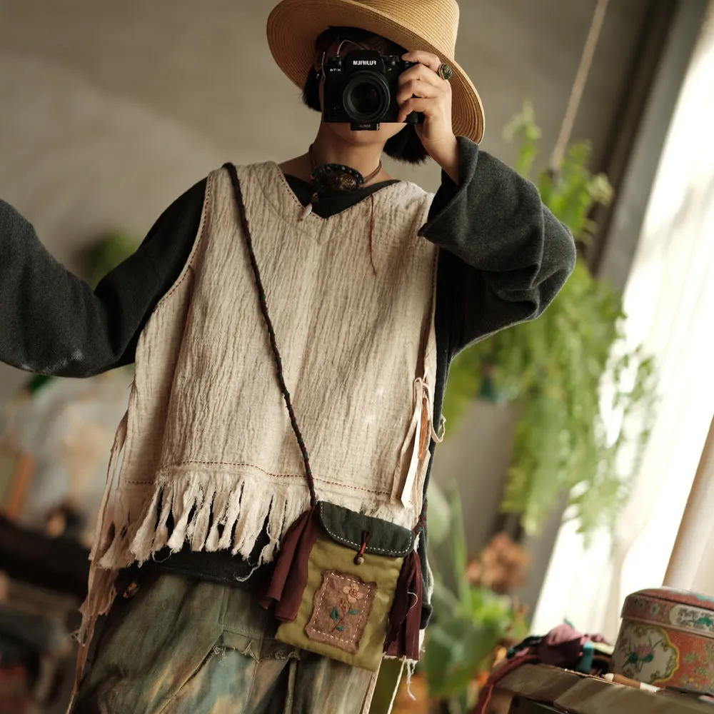 Boho Breeze Linen Blouse