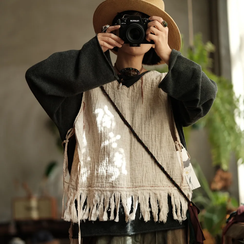 Boho Breeze Linen Blouse