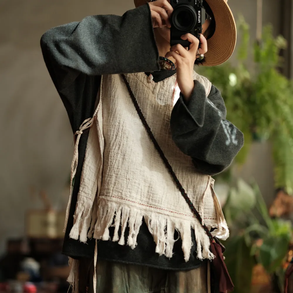Boho Breeze Linen Blouse