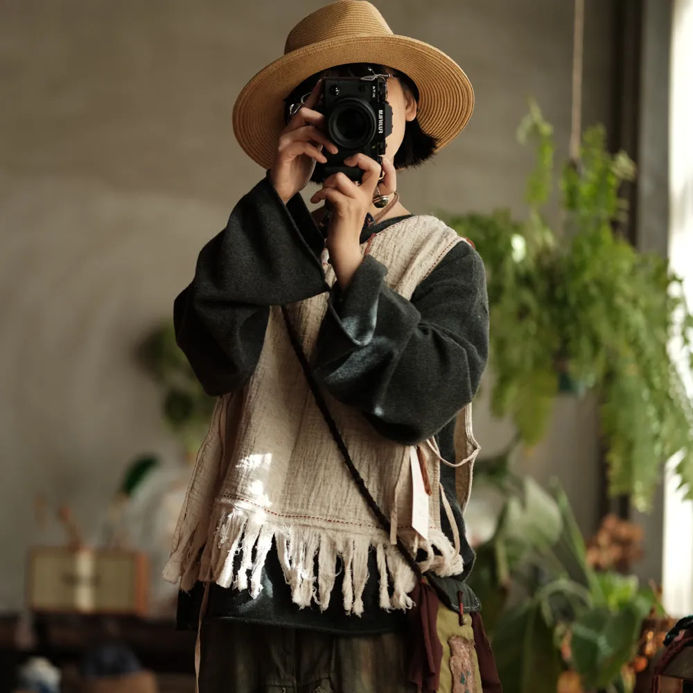Boho Breeze Linen Blouse