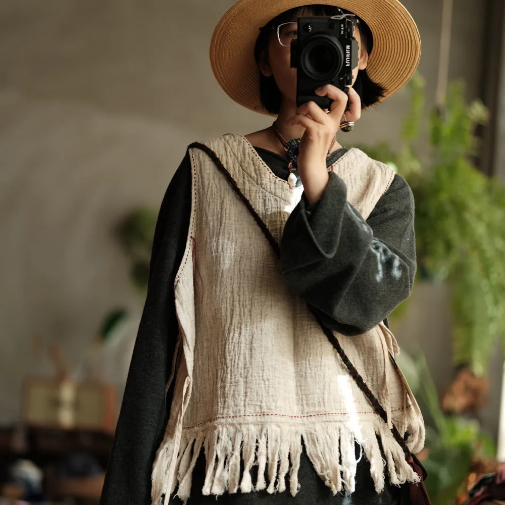 Boho Breeze Linen Blouse