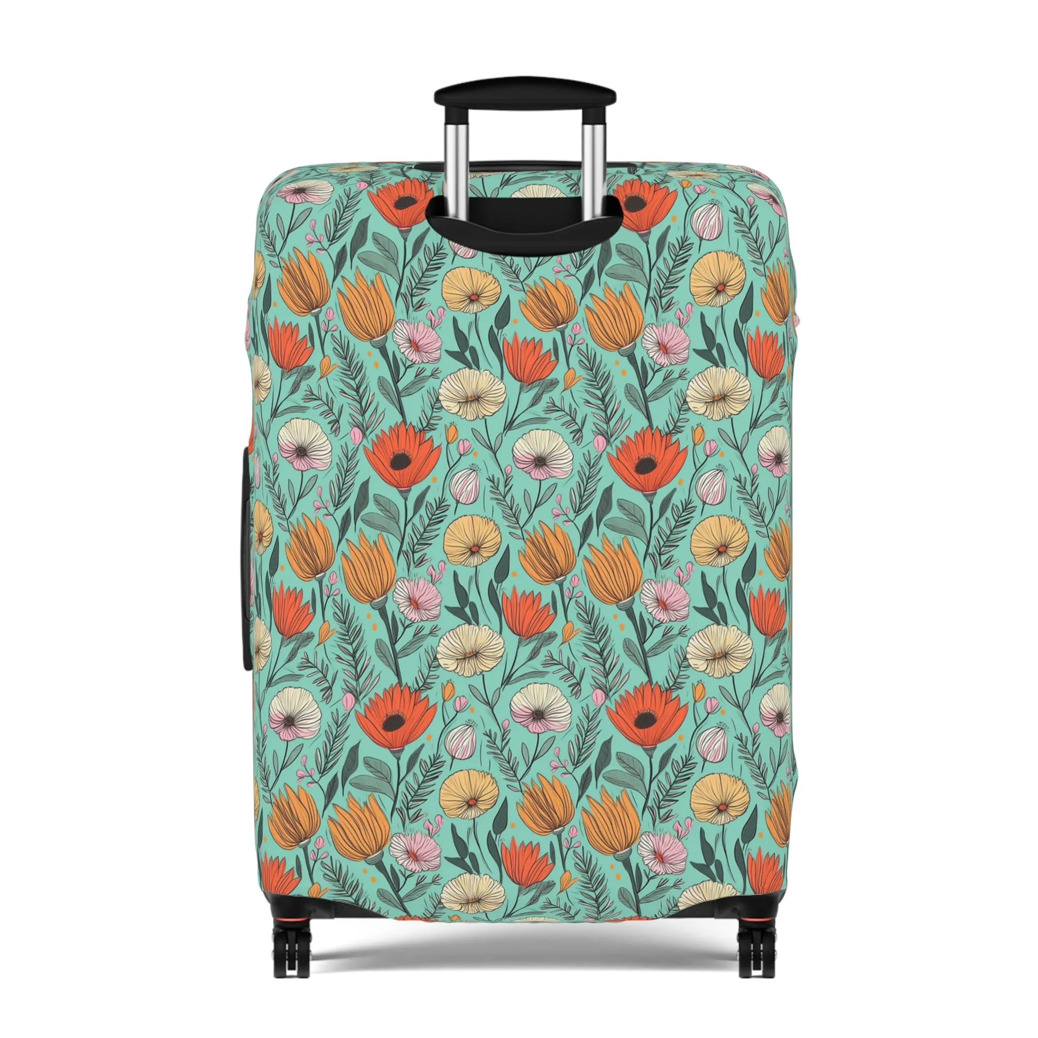Boho Floral Luggage Cover - Trendy Travel Floral Suitcases Cover