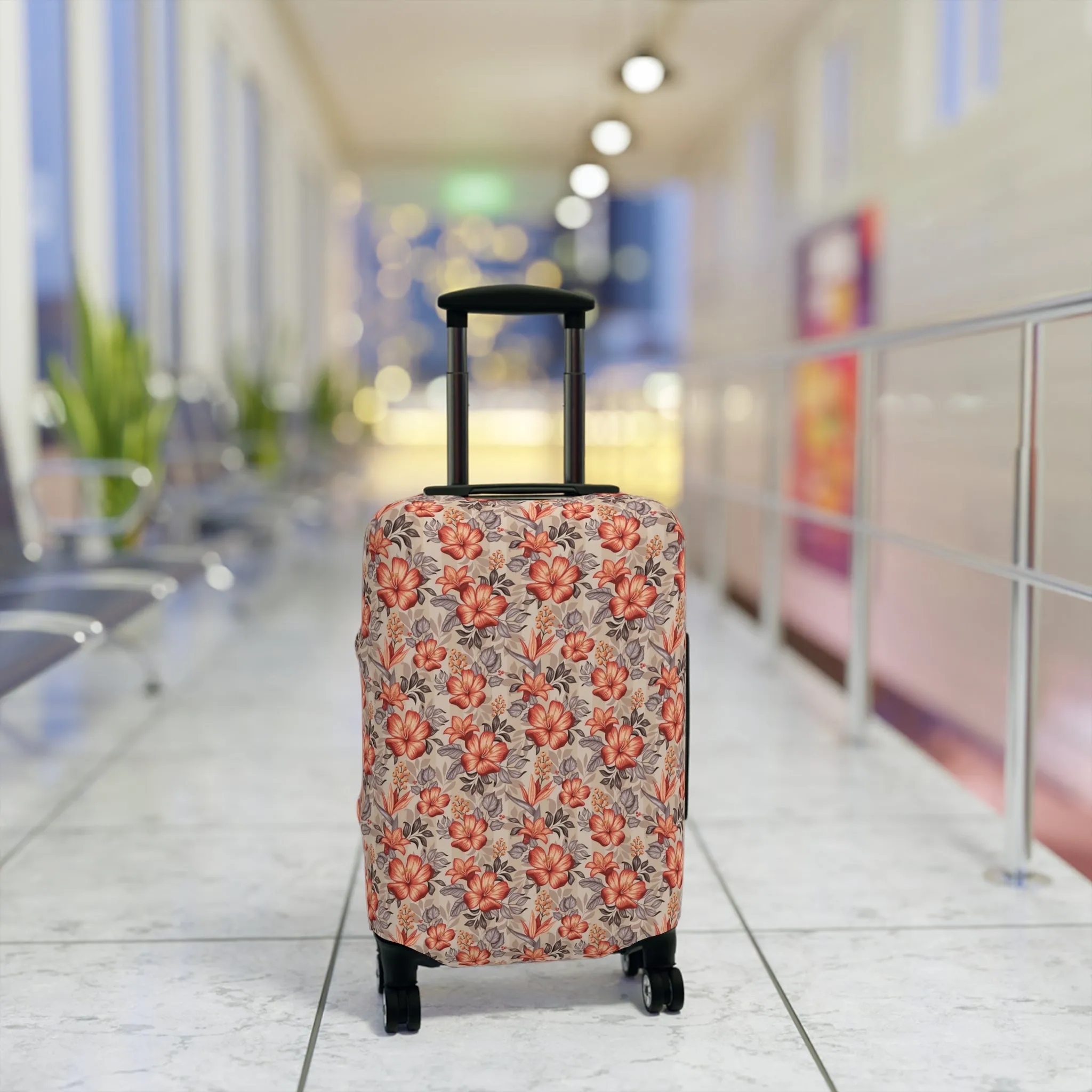 Boho Floral Luggage Cover - Trendy Travel Floral Suitcases Cover