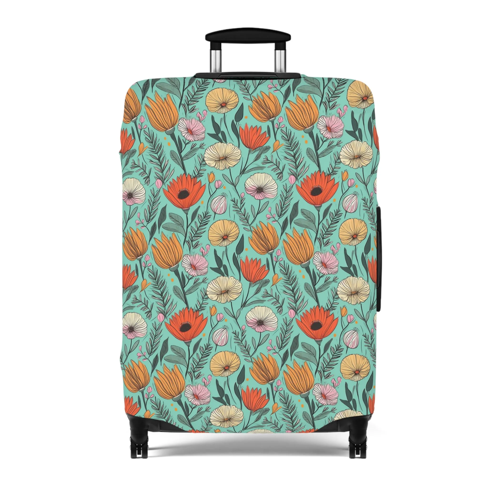 Boho Floral Luggage Cover - Trendy Travel Floral Suitcases Cover