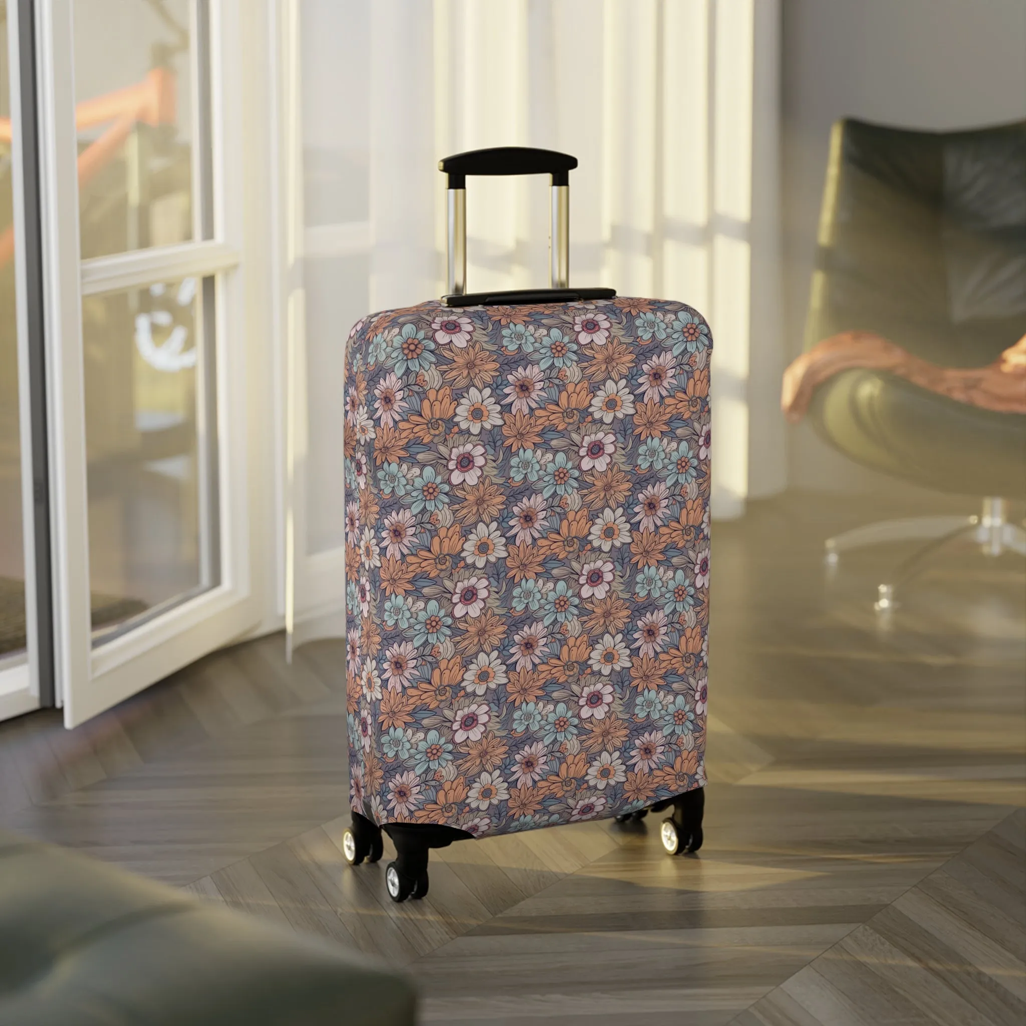 Boho Floral Luggage Cover - Trendy Travel Floral Suitcases Cover