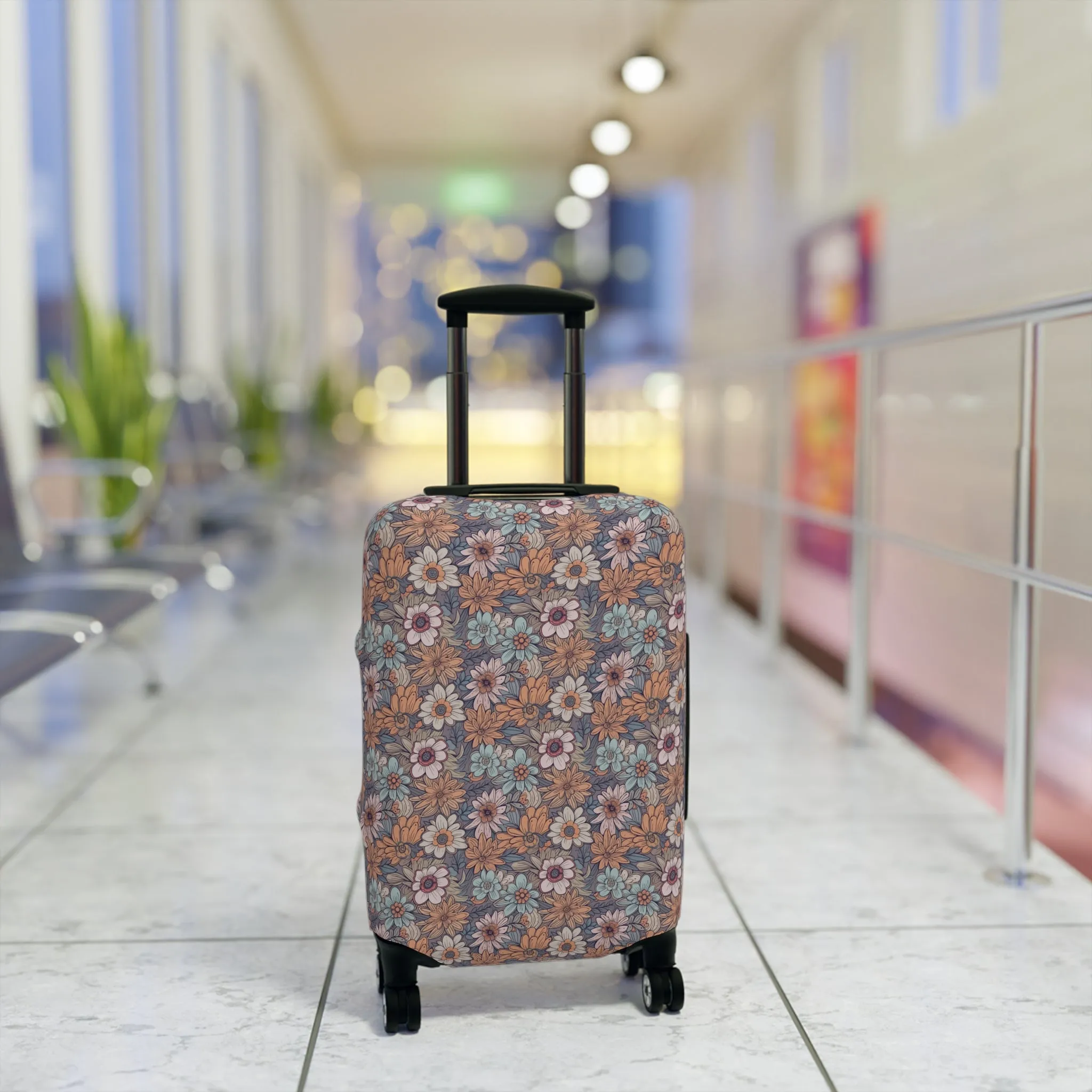 Boho Floral Luggage Cover - Trendy Travel Floral Suitcases Cover