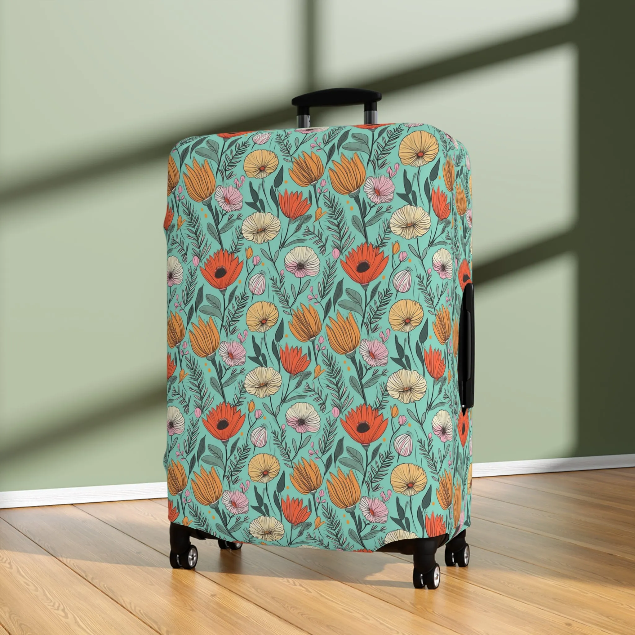 Boho Floral Luggage Cover - Trendy Travel Floral Suitcases Cover