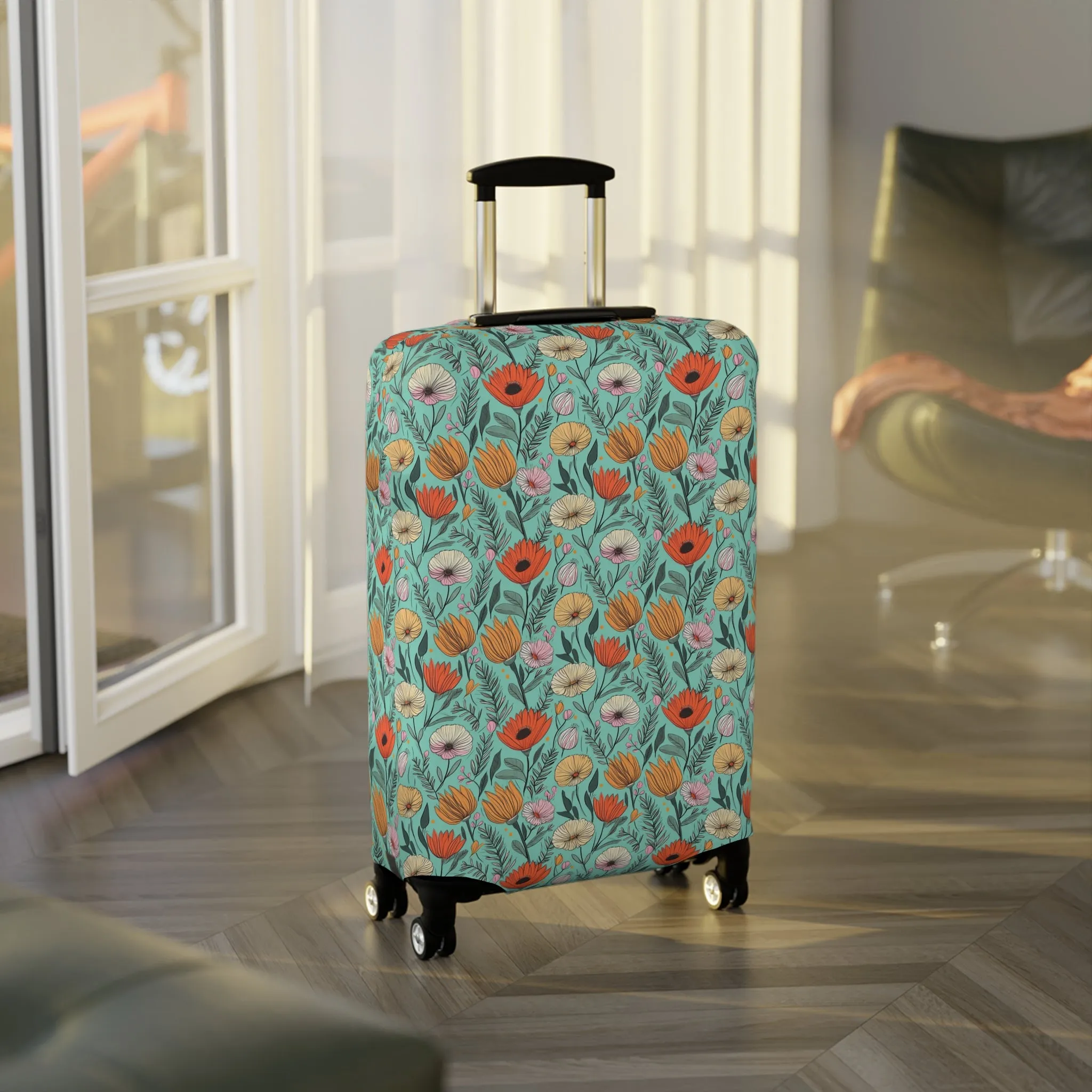 Boho Floral Luggage Cover - Trendy Travel Floral Suitcases Cover