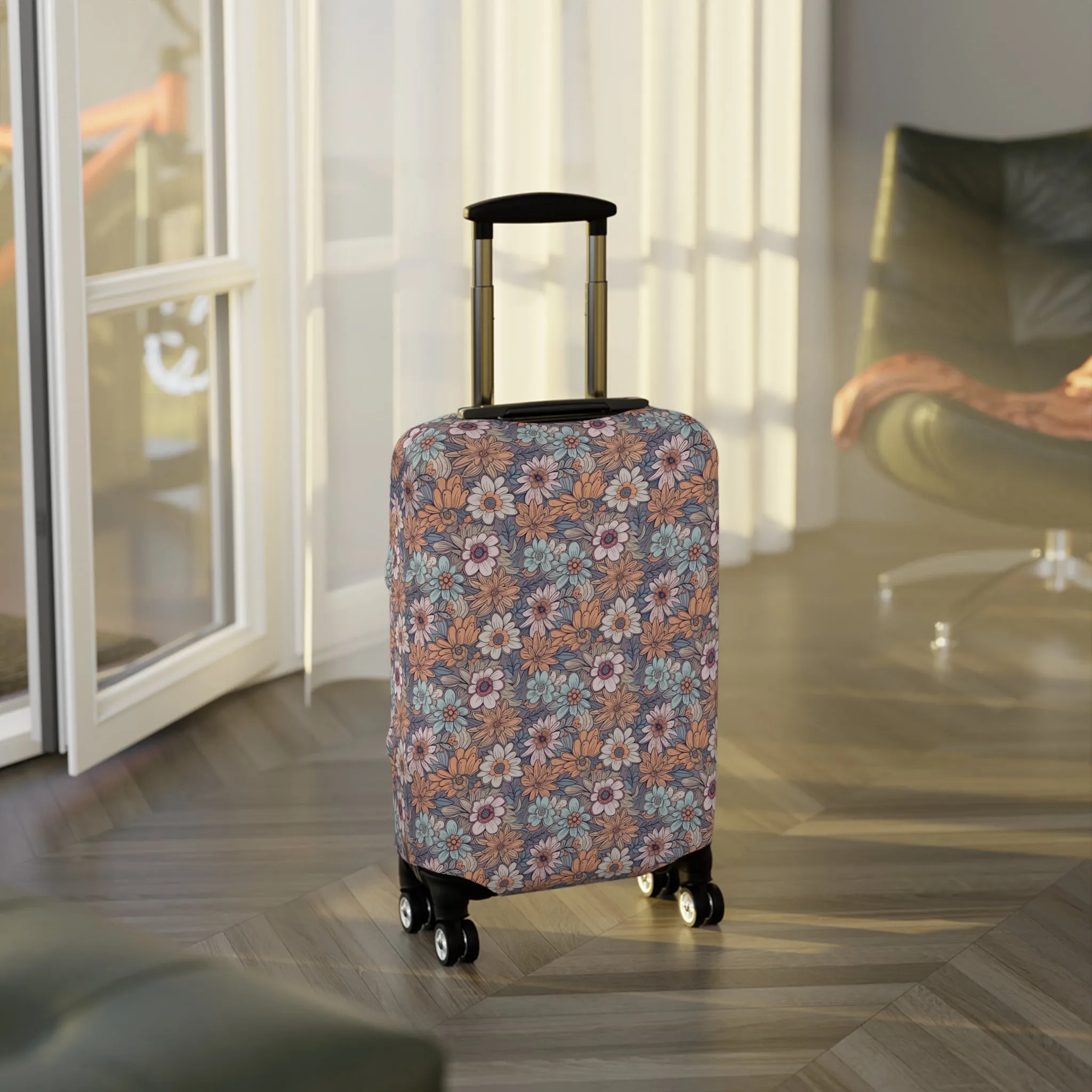 Boho Floral Luggage Cover - Trendy Travel Floral Suitcases Cover