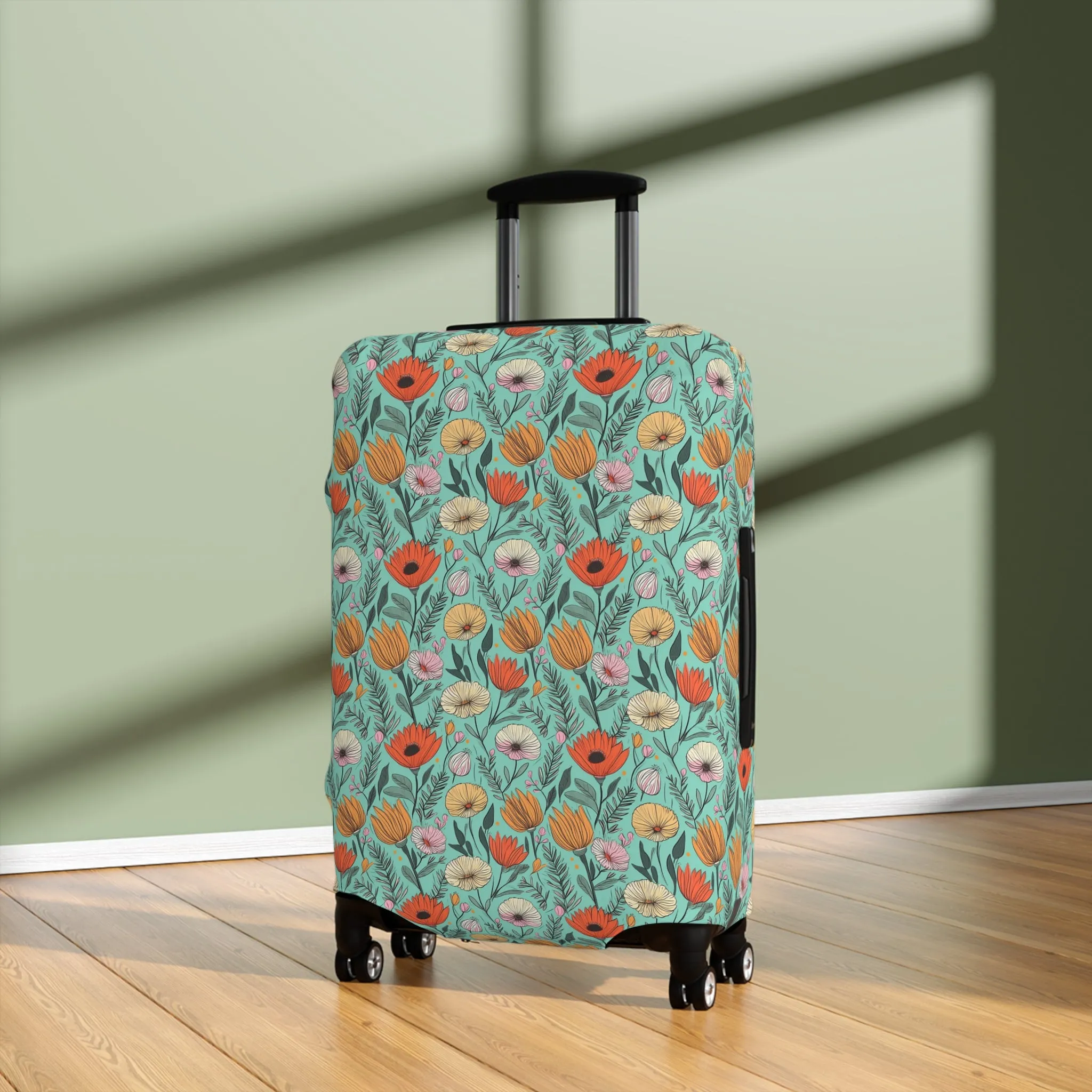 Boho Floral Luggage Cover - Trendy Travel Floral Suitcases Cover