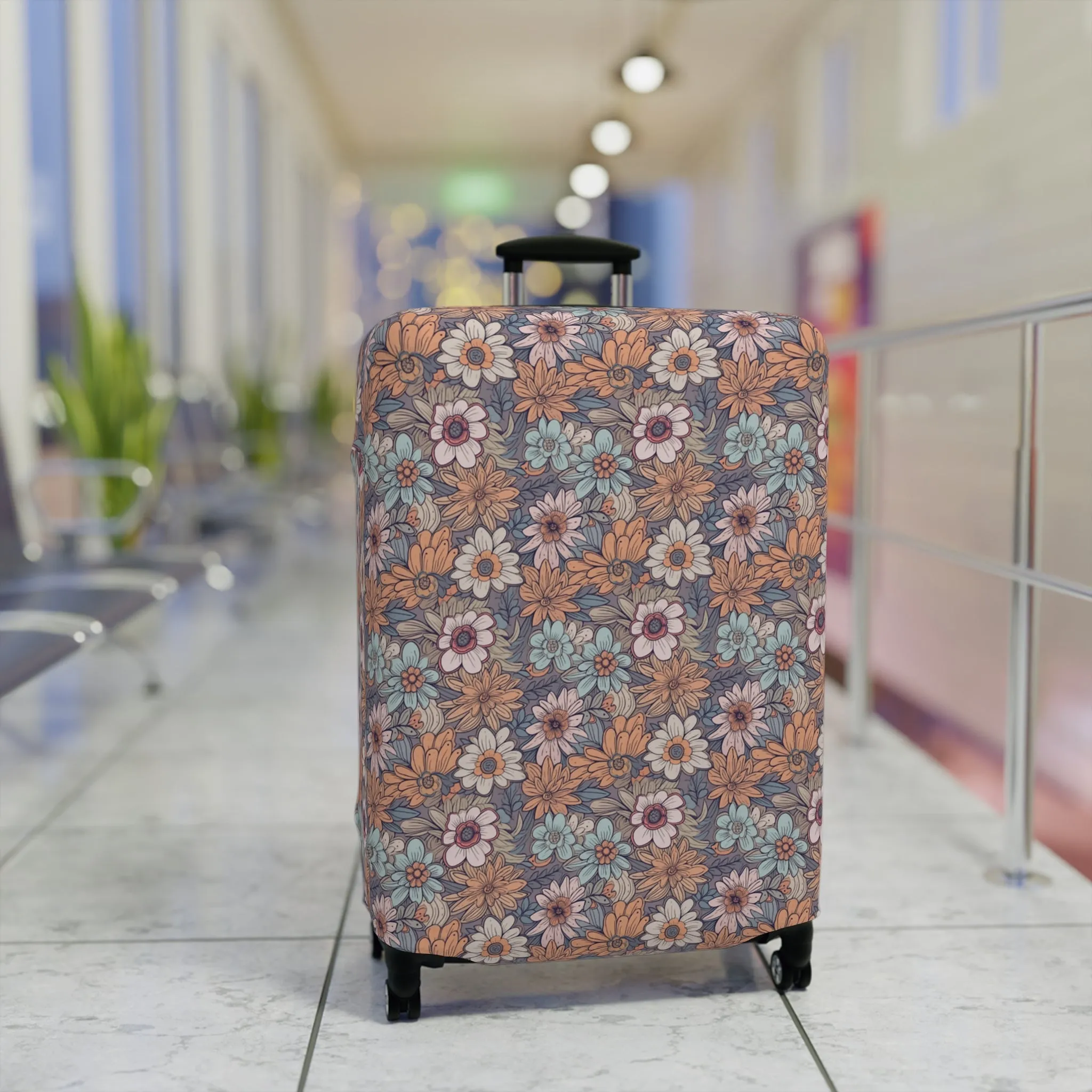 Boho Floral Luggage Cover - Trendy Travel Floral Suitcases Cover