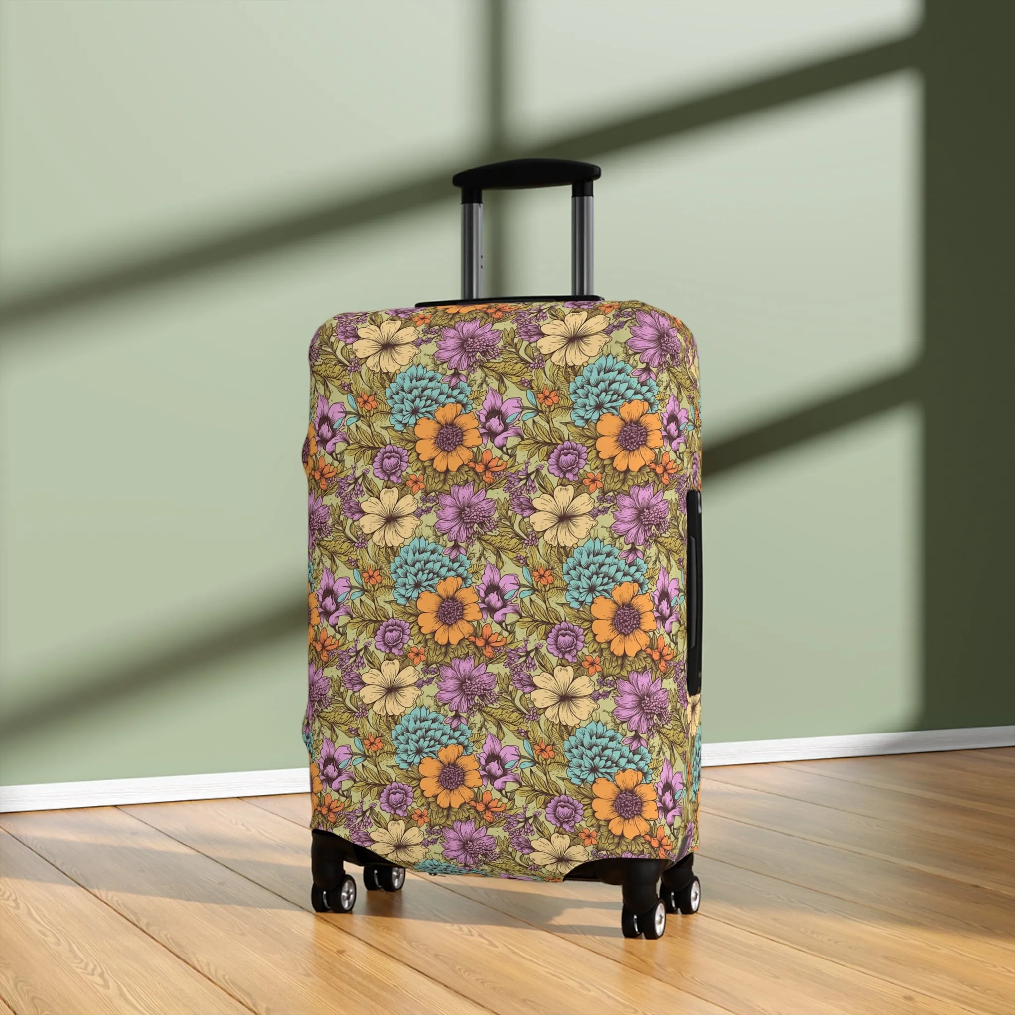 Boho Floral Luggage Cover - Trendy Travel Floral Suitcases Cover