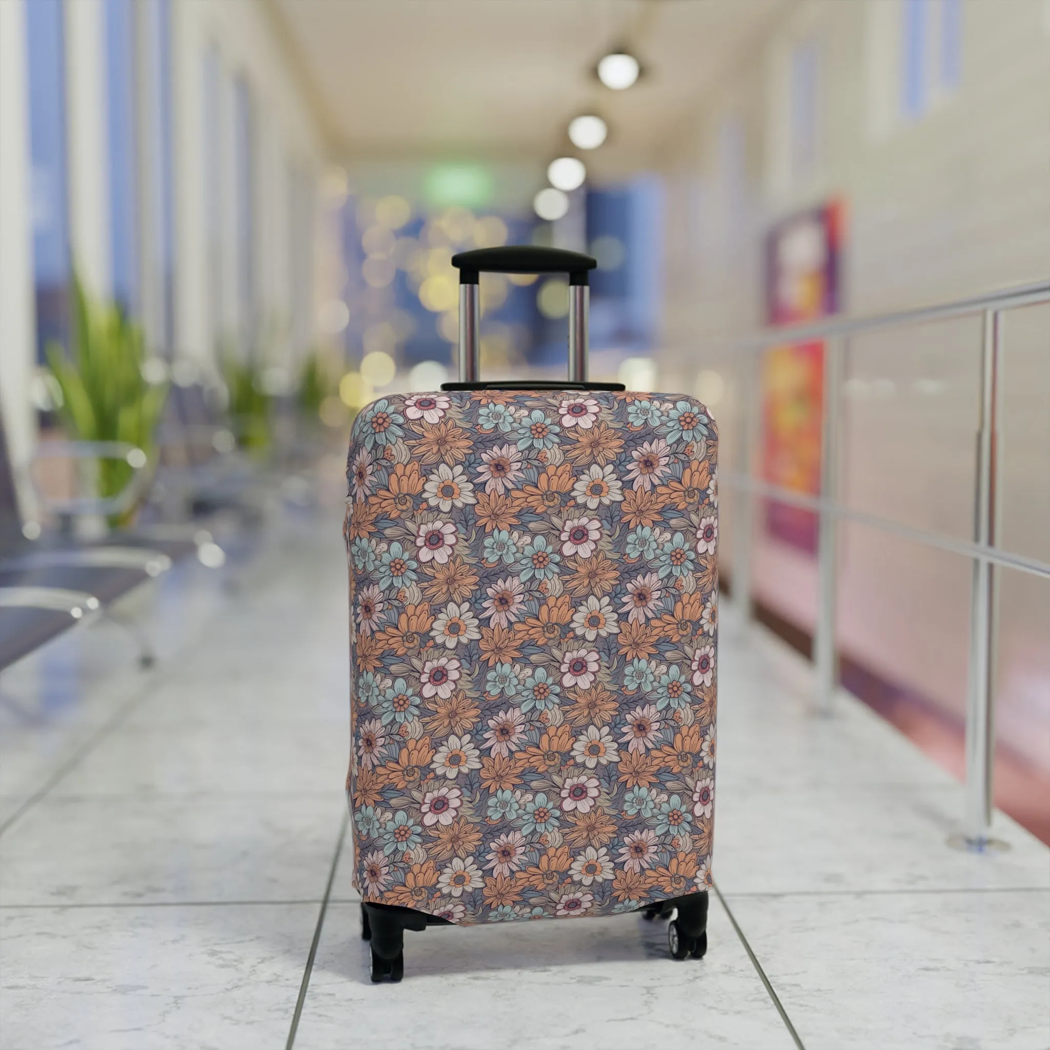 Boho Floral Luggage Cover - Trendy Travel Floral Suitcases Cover
