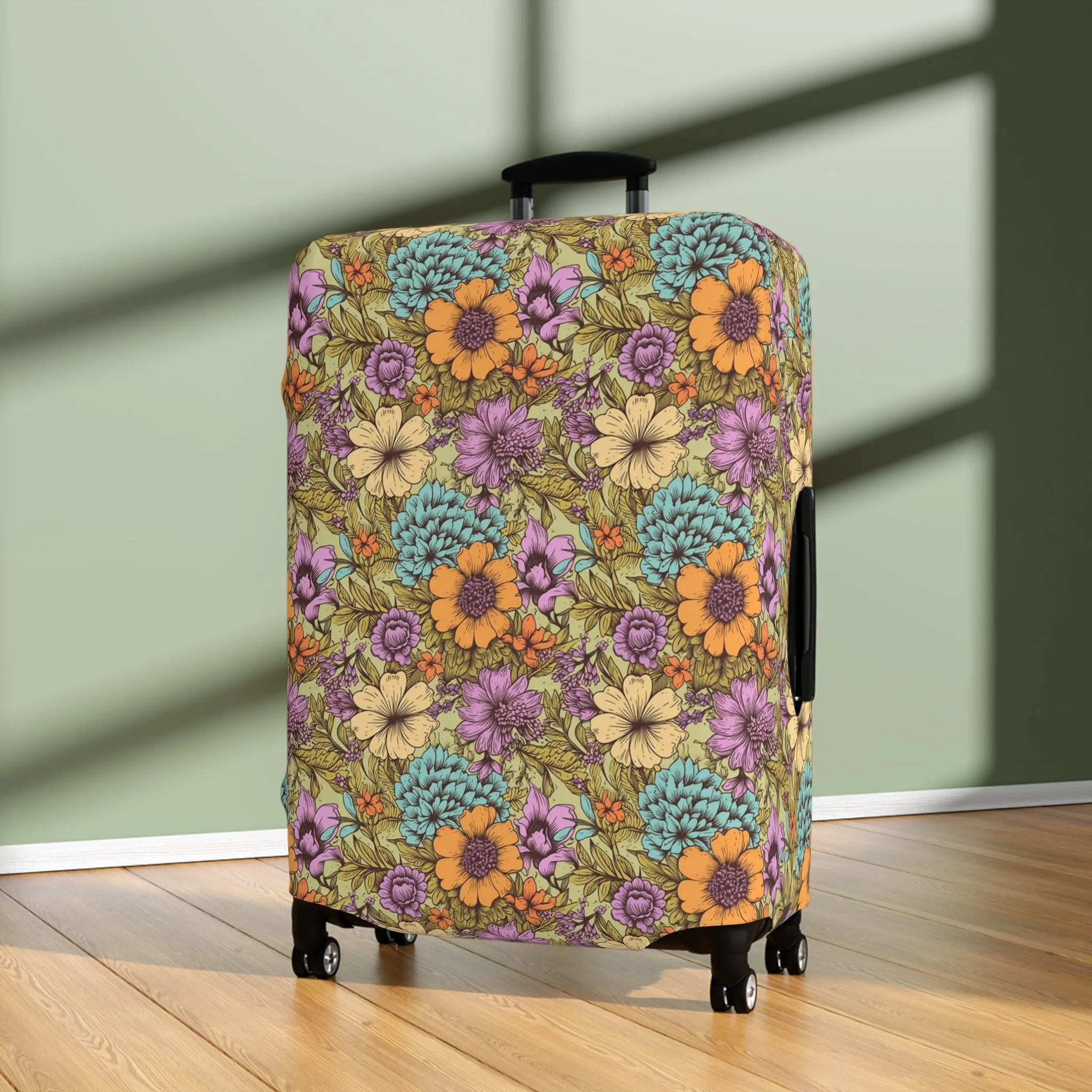 Boho Floral Luggage Cover - Trendy Travel Floral Suitcases Cover
