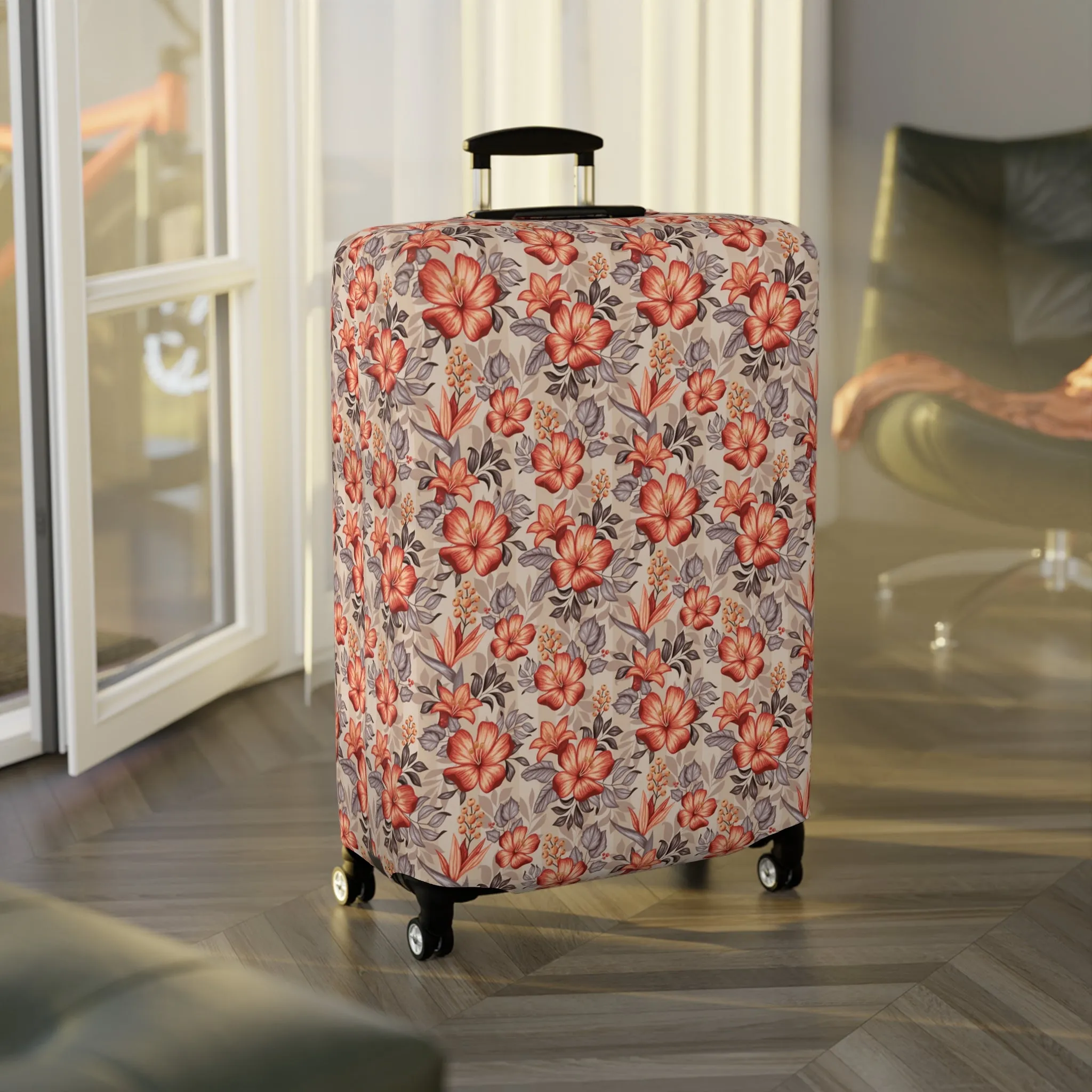 Boho Floral Luggage Cover - Trendy Travel Floral Suitcases Cover