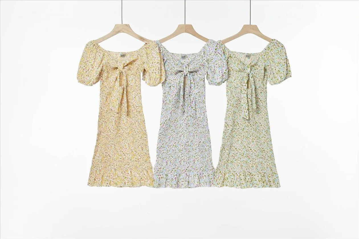 Boho Floral Print Midi Dress