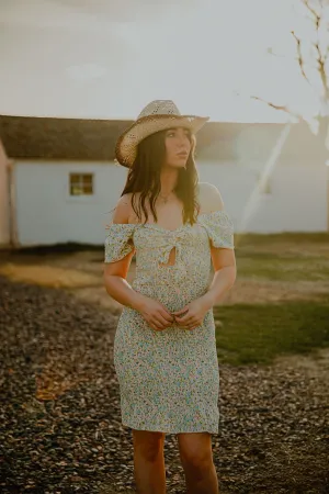 Boho Floral Print Midi Dress