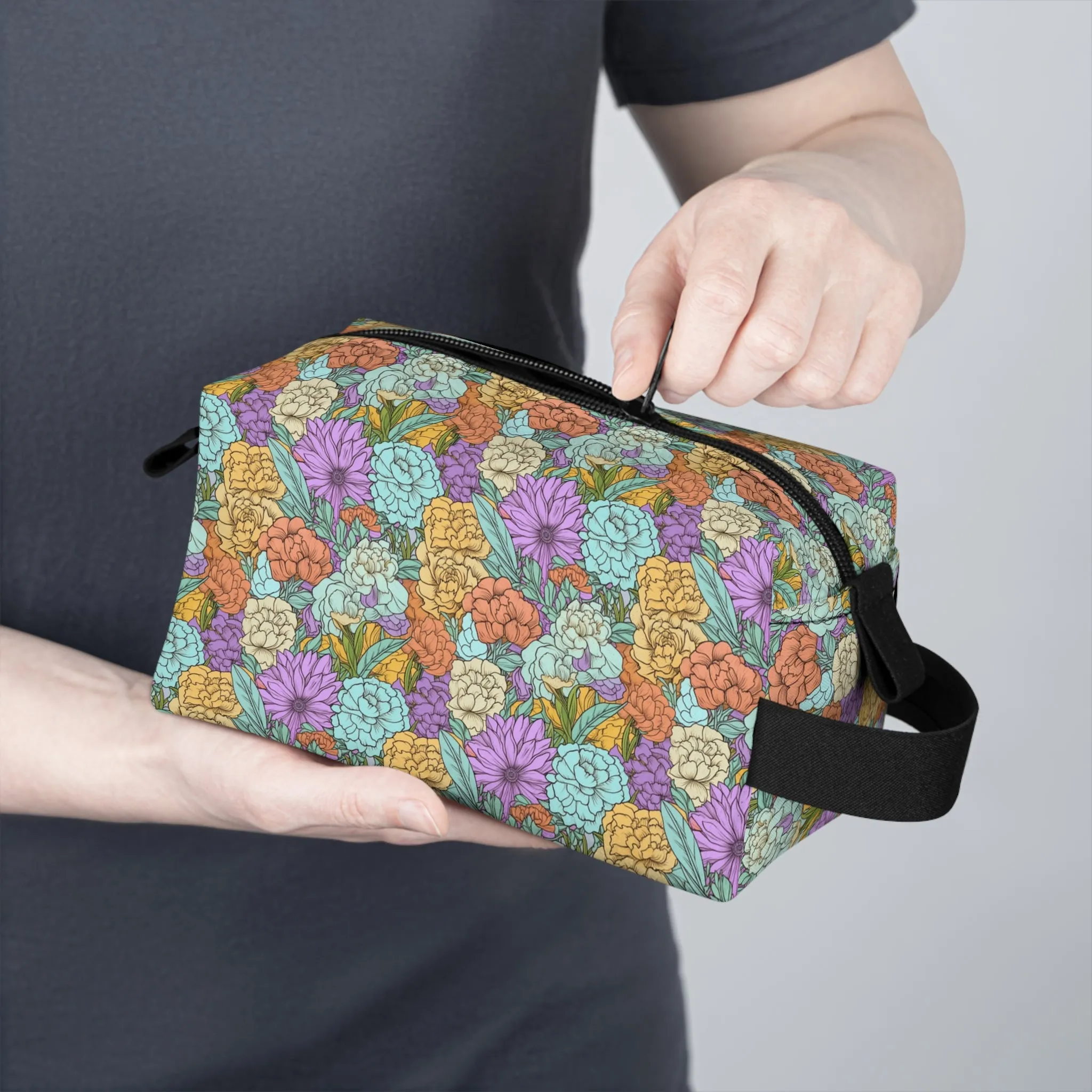 Boho Floral Toiletry Bag | Chic & Water-Resistant Organizer | Perfect for Camping, Travel, College