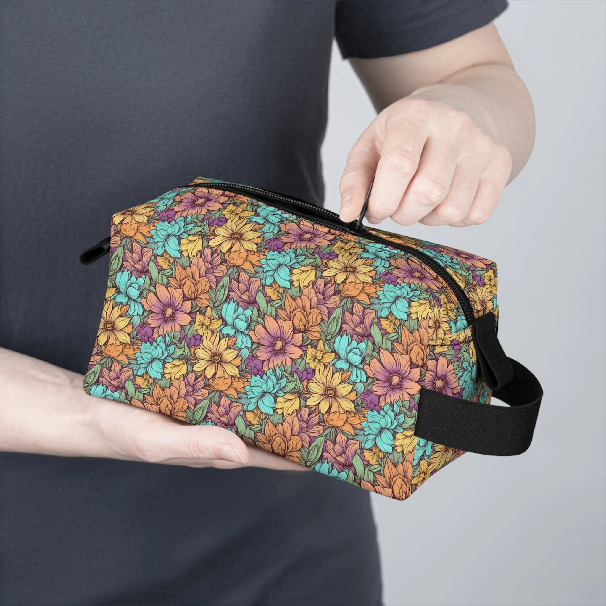 Boho Floral Toiletry Bag | Chic & Water-Resistant Organizer | Perfect for Camping, Travel, College