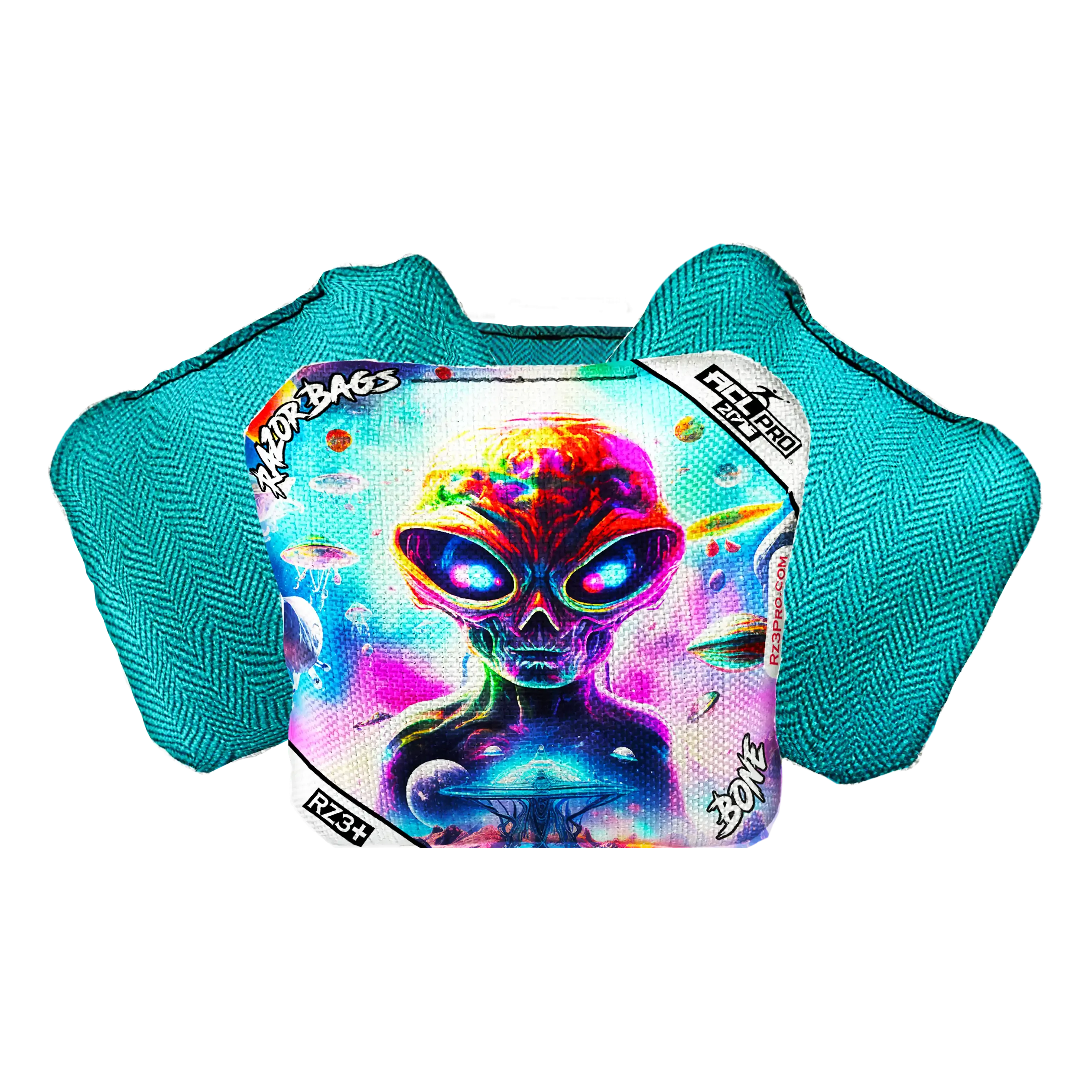 Bone | Alien Not Alone | ACL PRO Razor Cornhole Bags