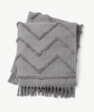 Bowie Chevron Tufted Throw
