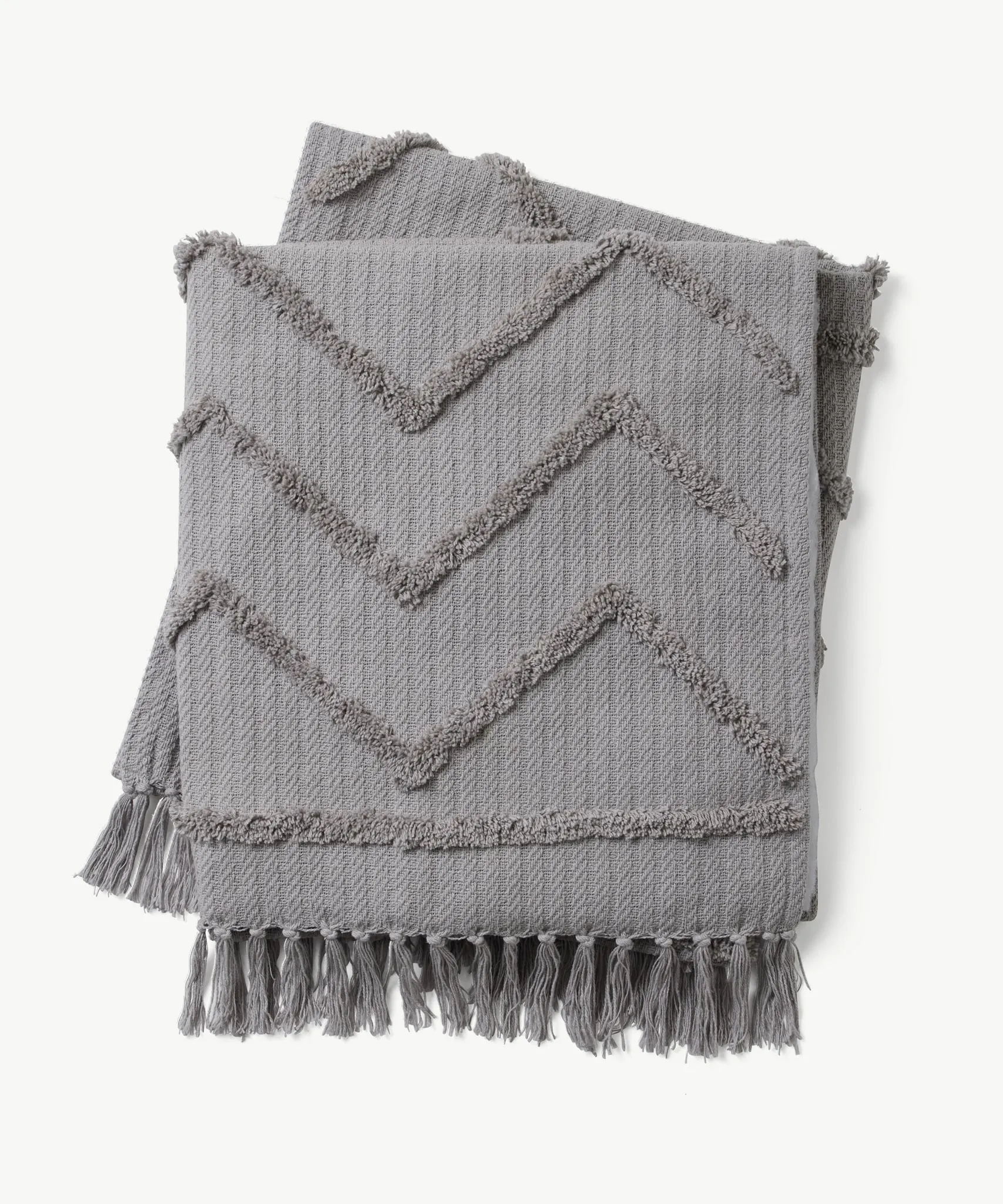 Bowie Chevron Tufted Throw