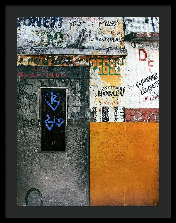 Brazil Graffit B - Framed Print