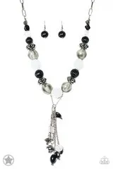 Break A Leg Black Blockbuster Necklace