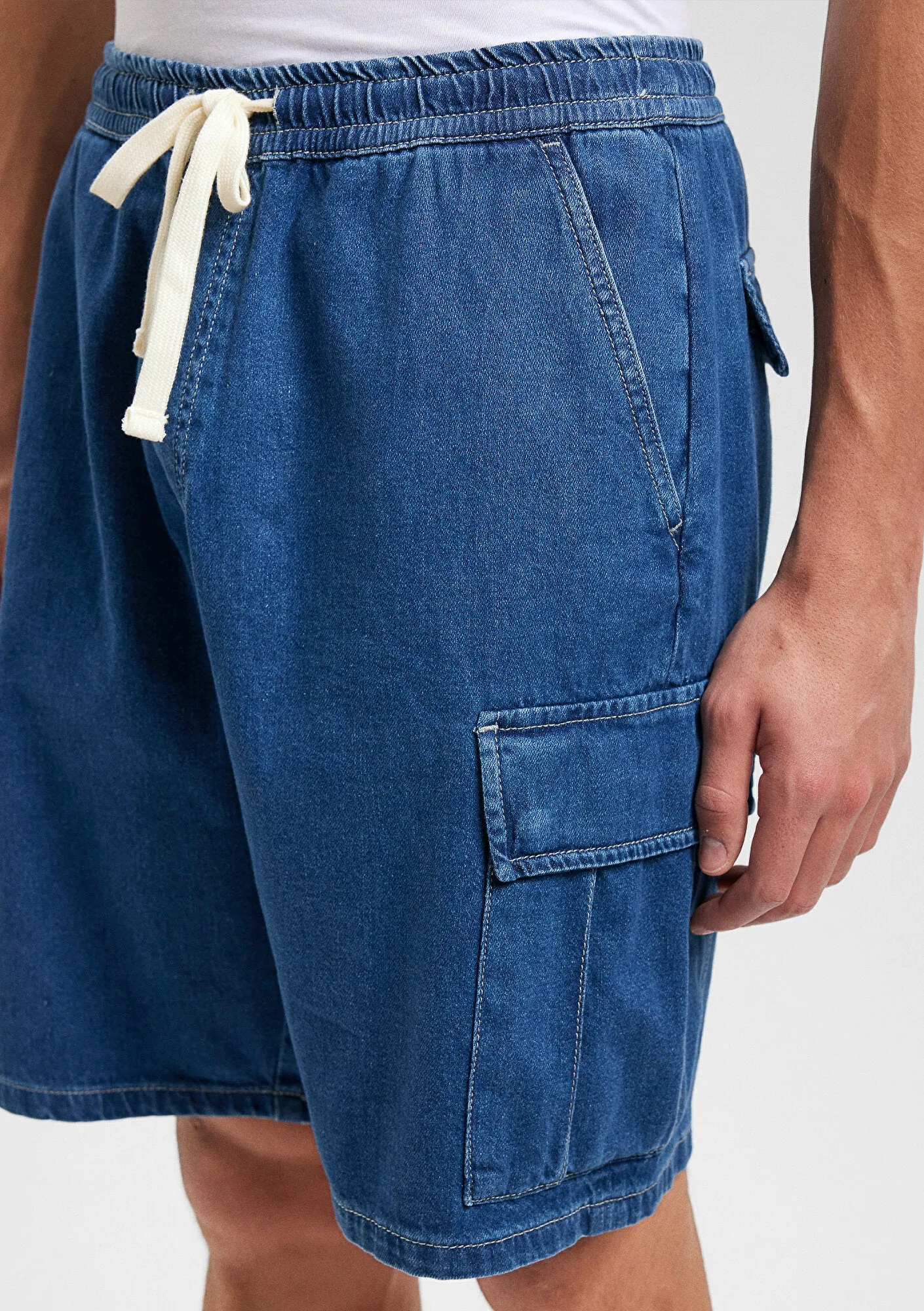 Bremen Agean Blue Street Denim Jean Shorts