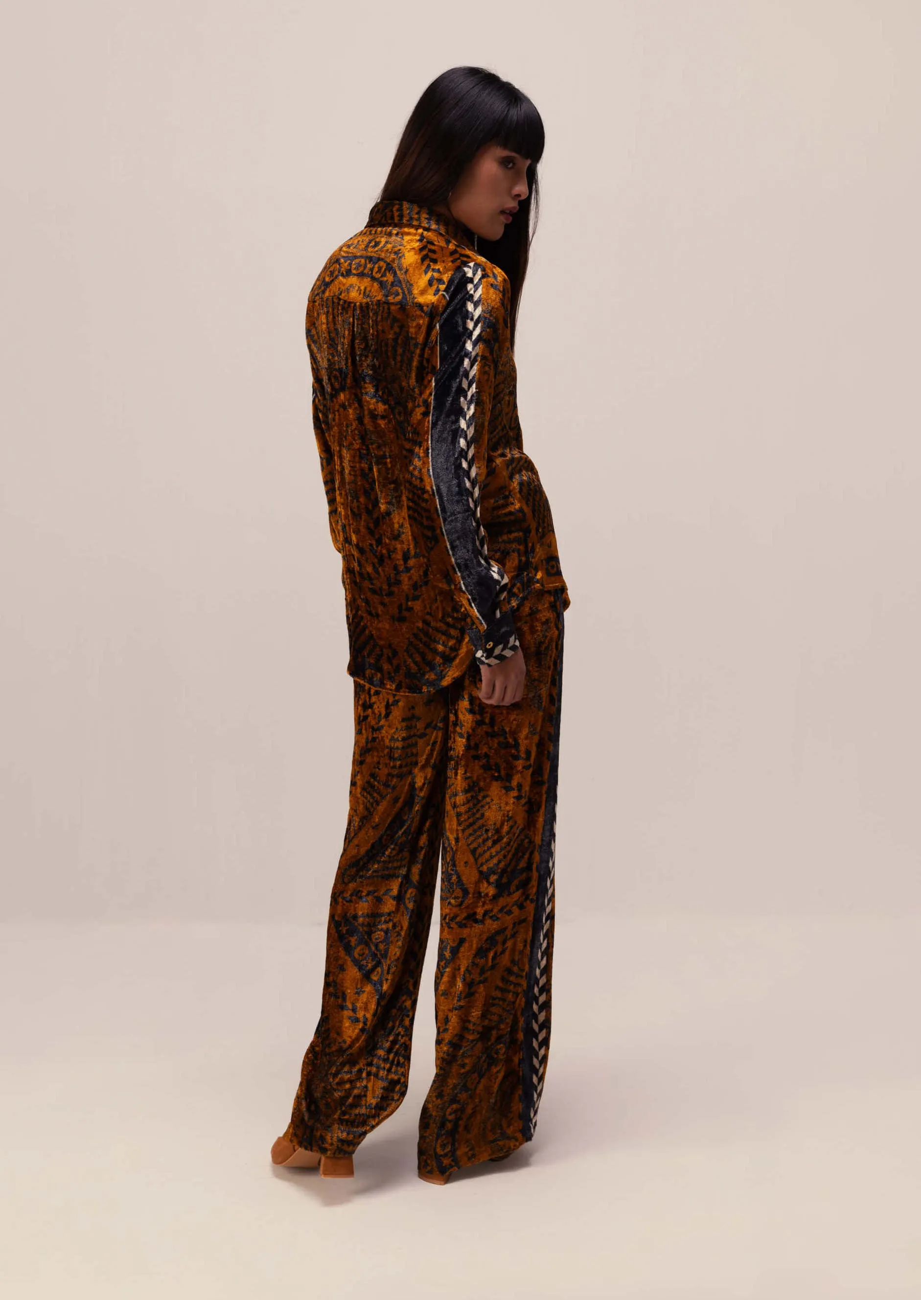 Brown nikita velvet co-ord set