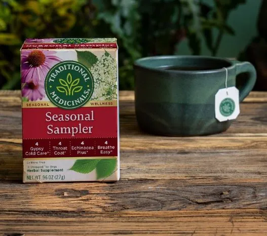 [Bundle Of 4] Traditional Medicinals Cold Season Sampler, 16 bags Exp:
