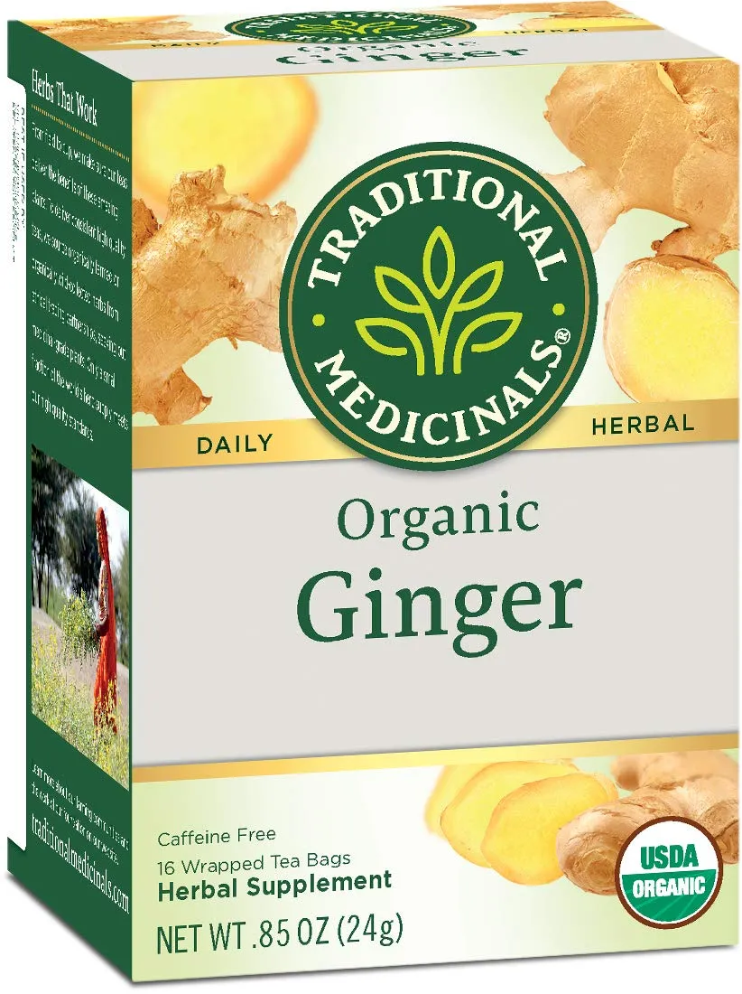 [Bundle Of 4] Traditional Medicinals Organic Ginger Tea, 16 bags Exp: