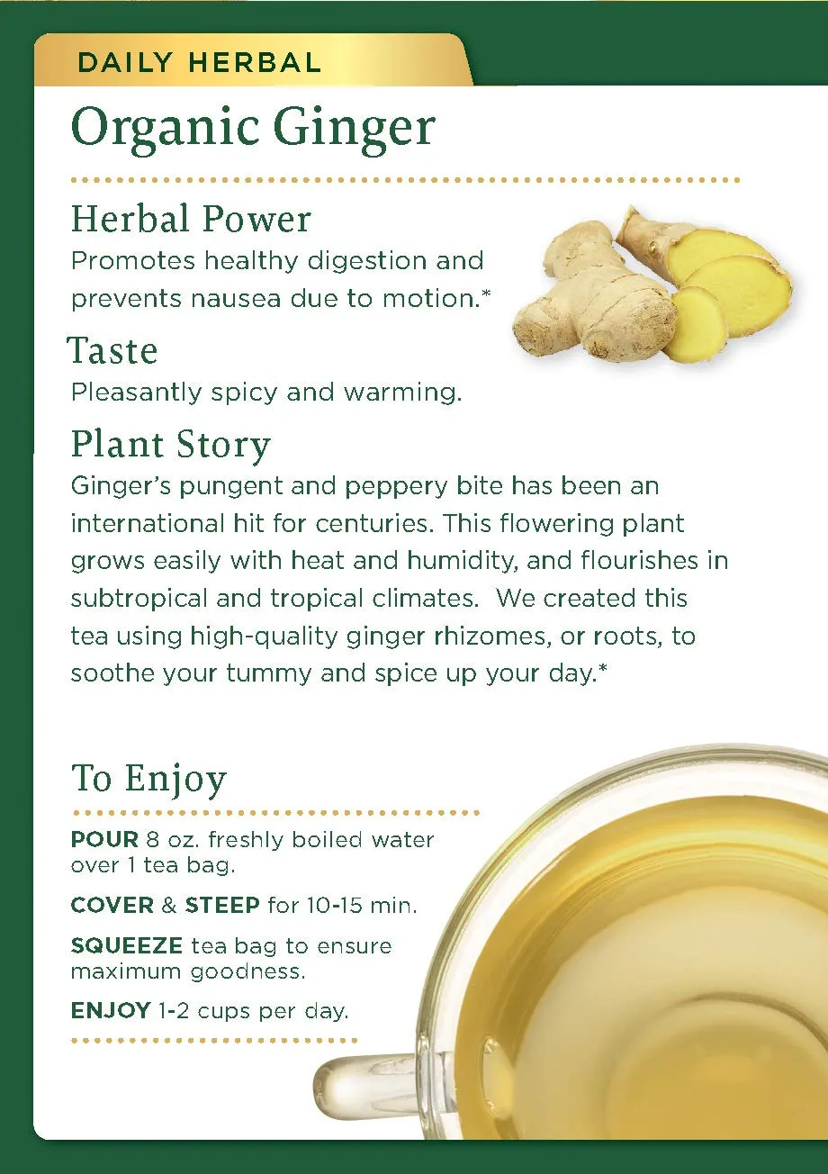 [Bundle Of 4] Traditional Medicinals Organic Ginger Tea, 16 bags Exp: