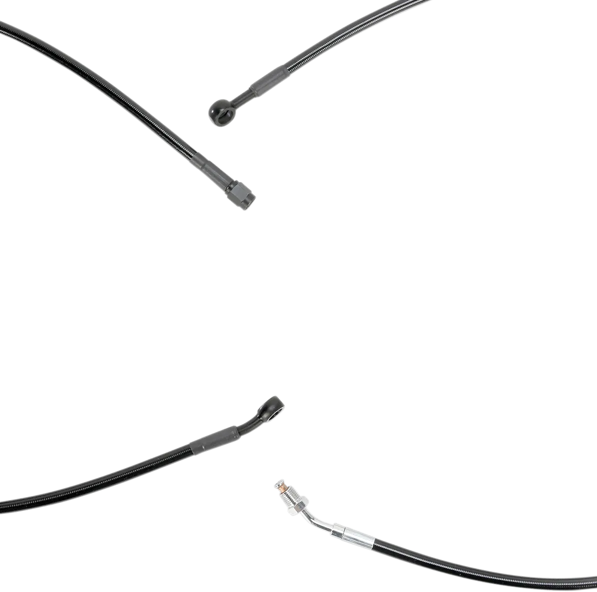 Burly Brand B30-1116 Extended Cable/Brake Line Kit for 15in. Ape Handlebars - Black Vinyl