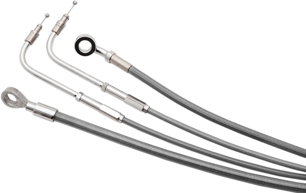 Burly Brand B30-1168 Handlebar Cable/Line Install Kit - Stainless Steel
