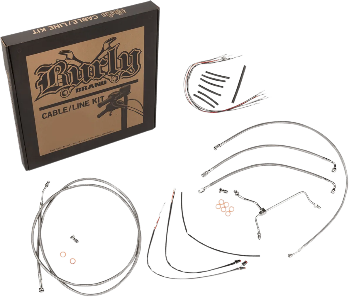 Burly Brand B30-1168 Handlebar Cable/Line Install Kit - Stainless Steel