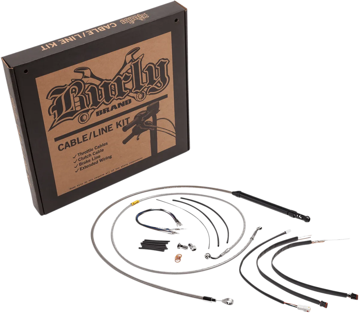 Burly Brand B30-1260 Handlebar Cable/Line Install Kits - Black