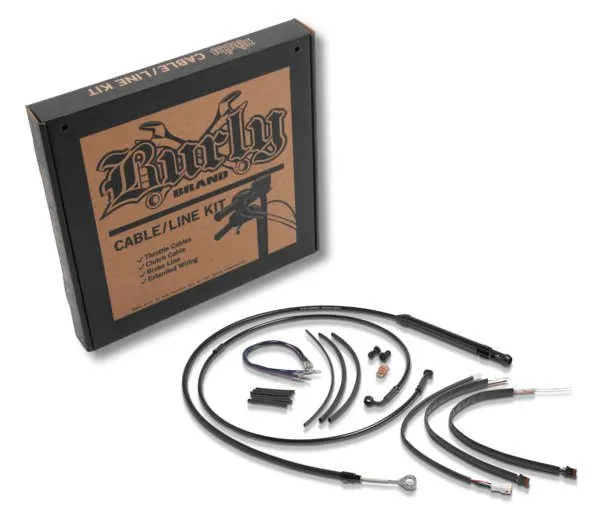Burly Brand B30-1260 Handlebar Cable/Line Install Kits - Black