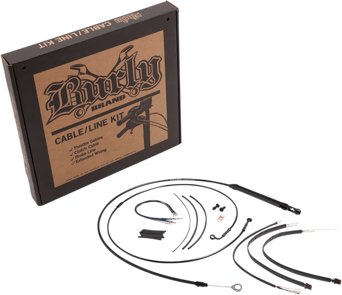 Burly Brand B30-1260 Handlebar Cable/Line Install Kits - Black