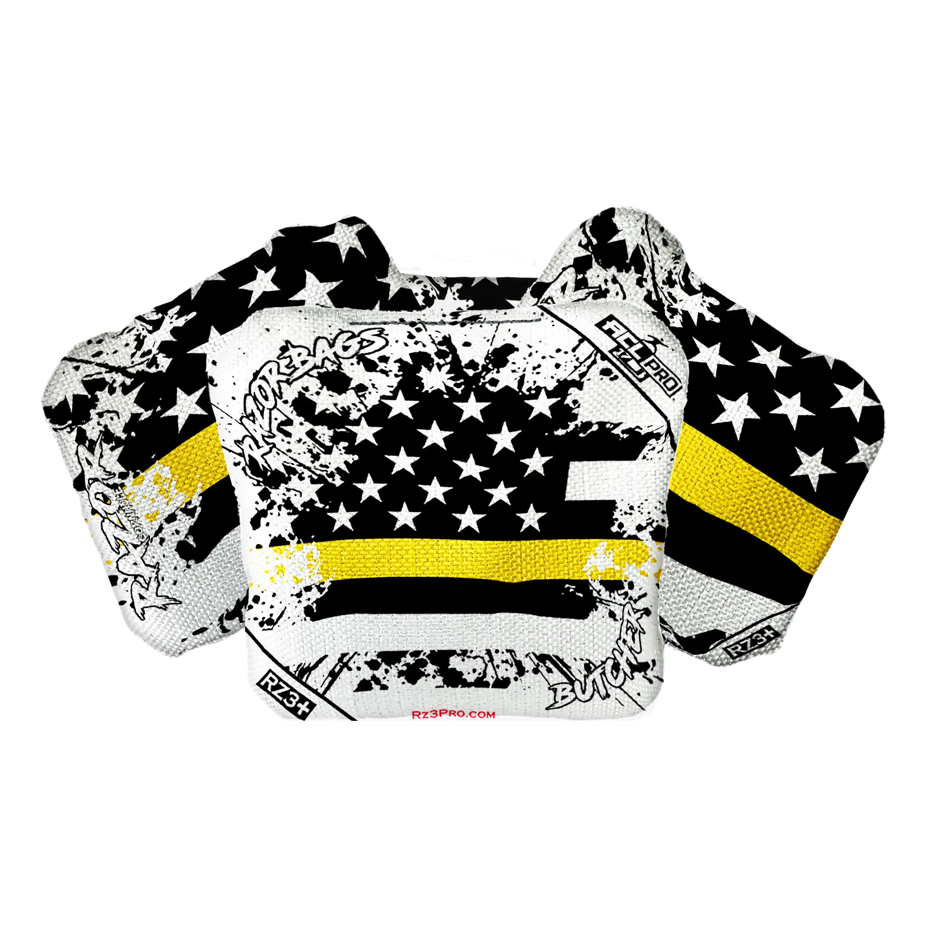 Butcher | Gold Line Flag | ACL PRO Razor Cornhole Bags