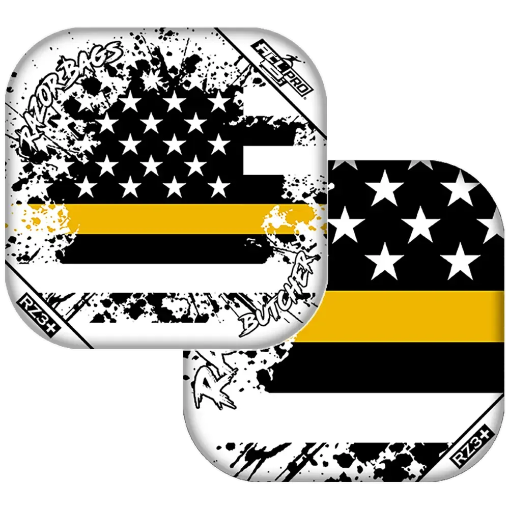 Butcher | Gold Line Flag | ACL PRO Razor Cornhole Bags