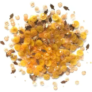 Buttons Galore & More - Shaker Embellishments - Sequin in Cello Bags - Leaves/PS713