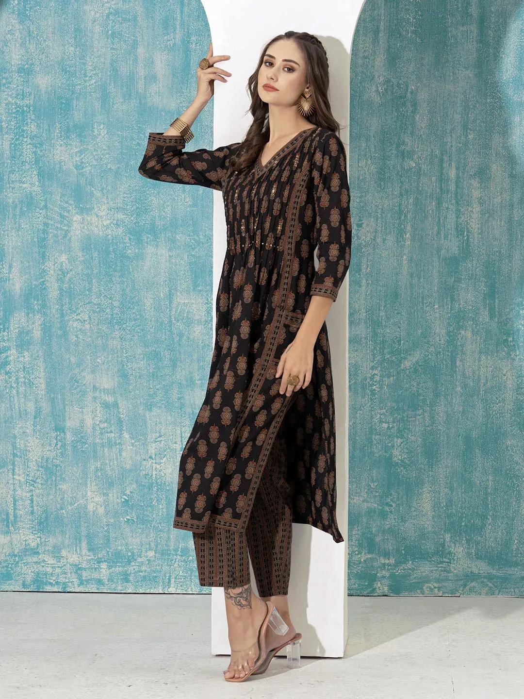 Buy Brown Comfort Fit Cotton Suit Set for Women Online - Zola